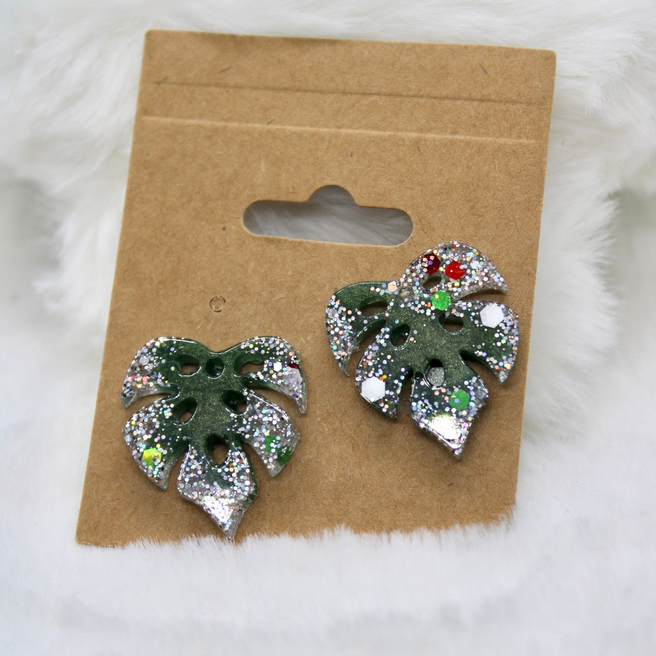 Monstera Earring Studs