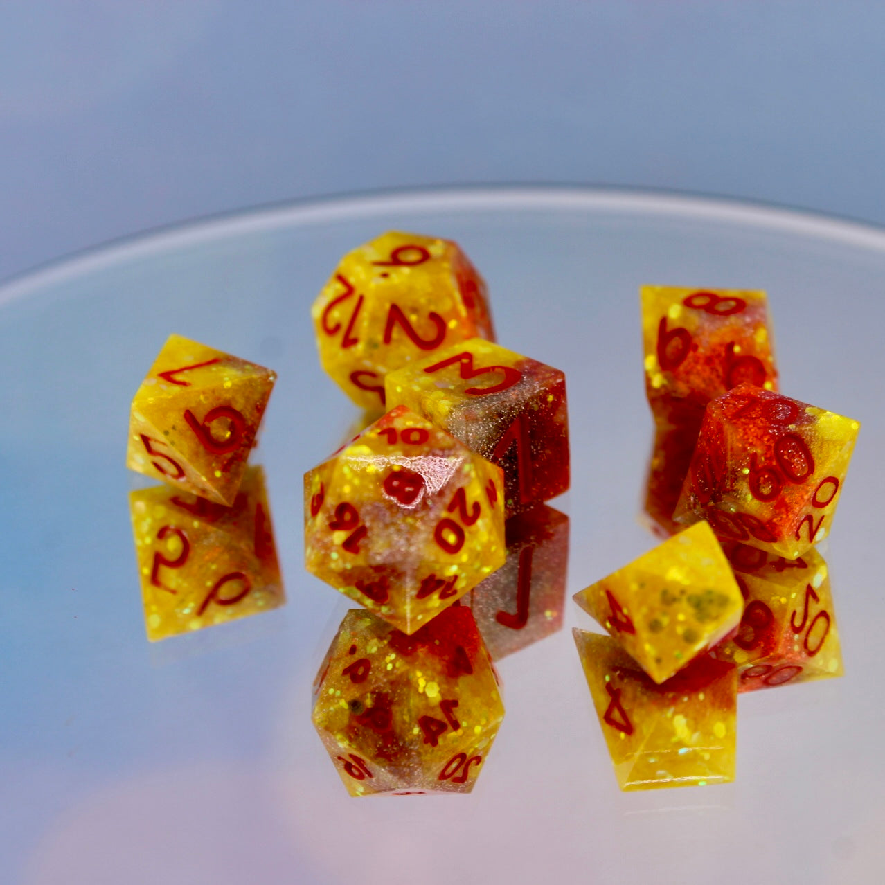 MINI Halloween Inspired Color Shift Resin Dice Set