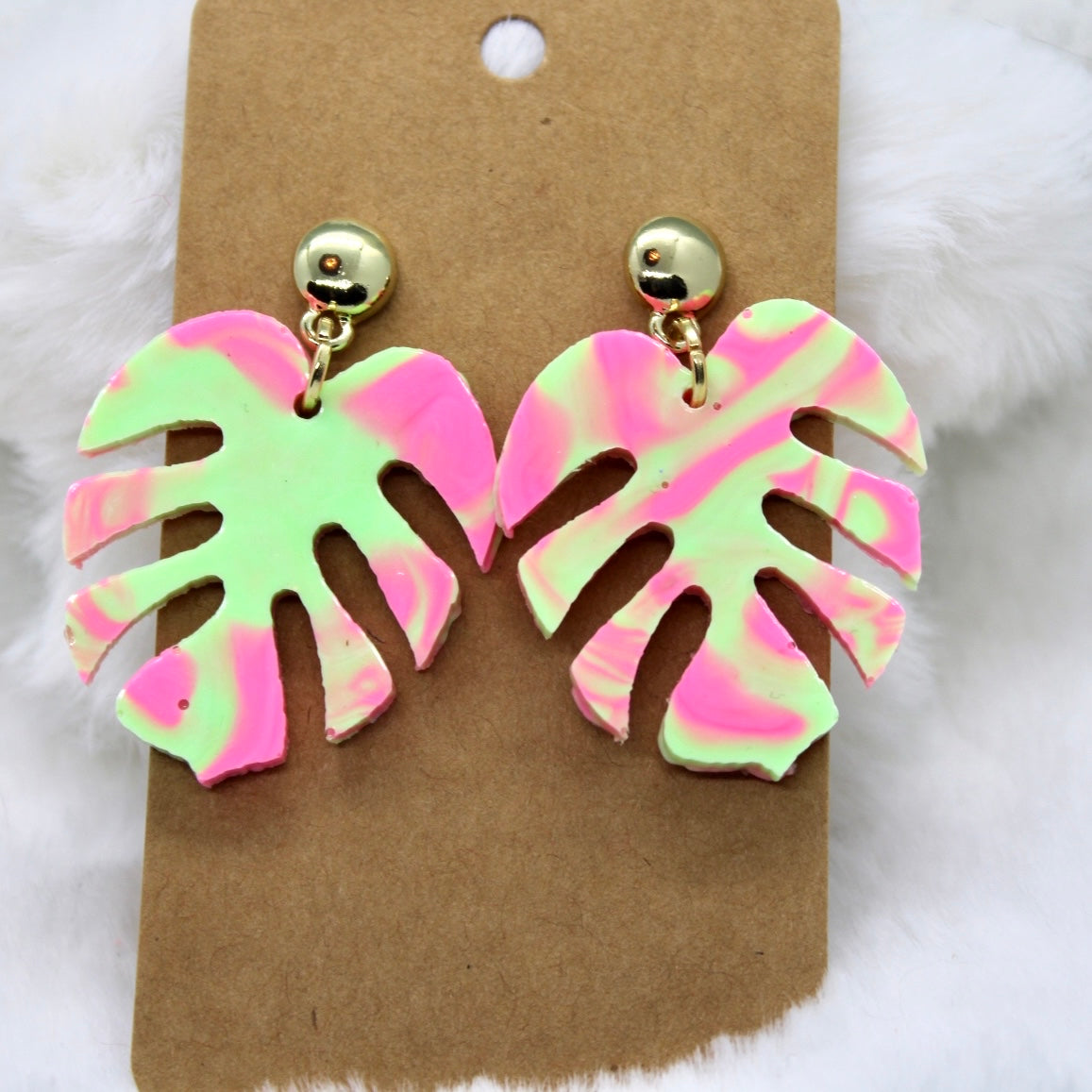 Monstera Earrings