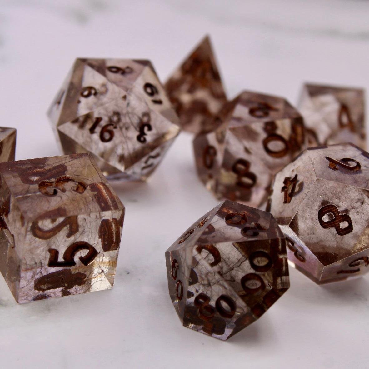 Soul Wisp Resin Dice Set