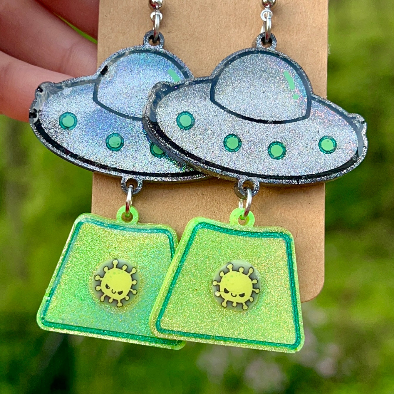 Alien Abduction Earrings - MADE TO ORDER