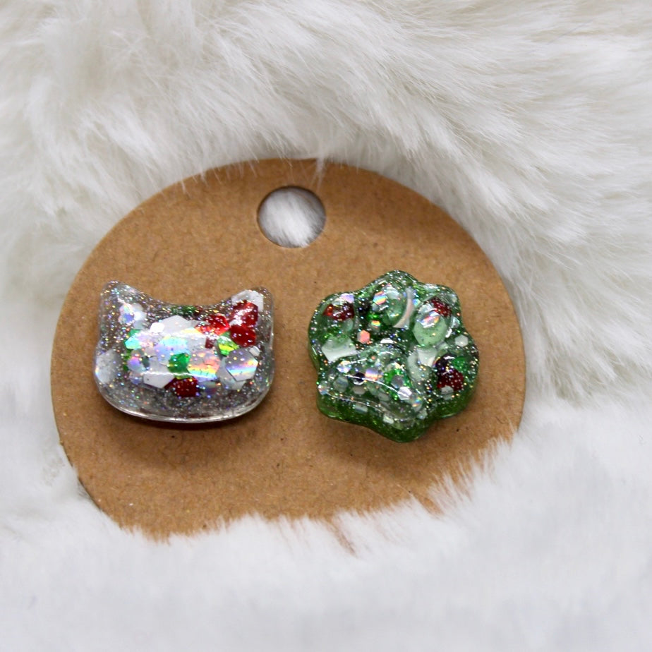 Kitty and Paw Studs