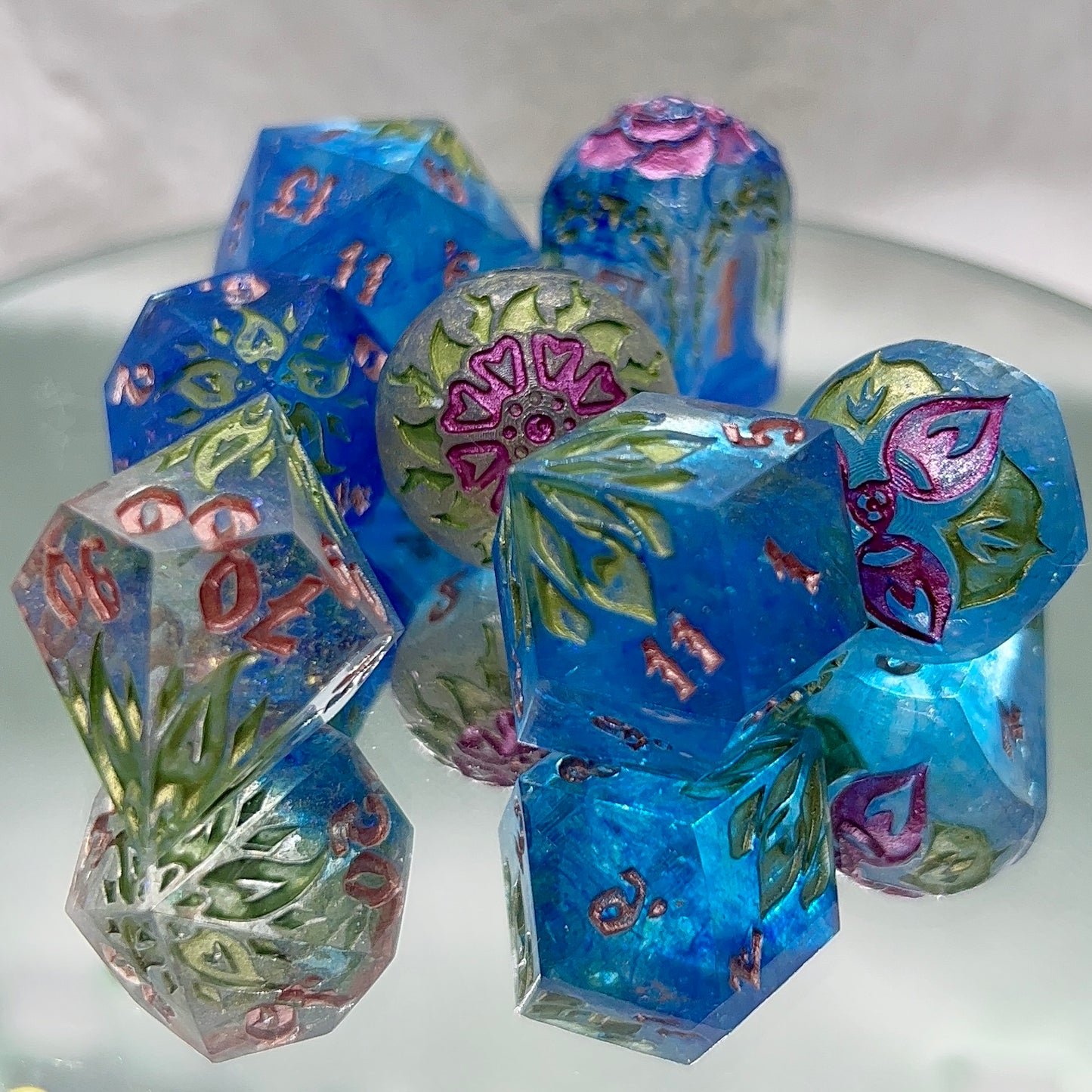 River Nile Resin Dice Set (note flaws)