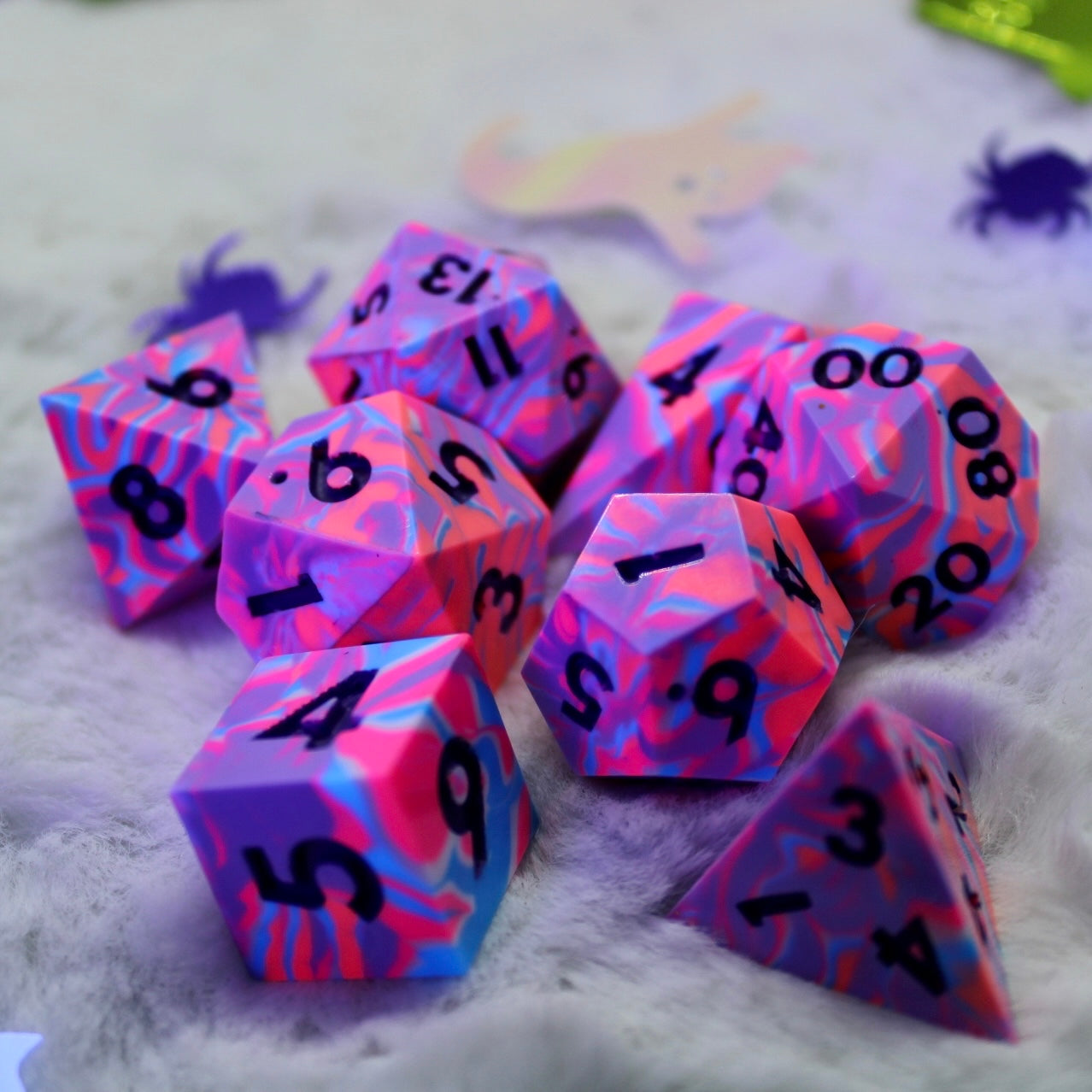 Disco Era Resin Dice Set