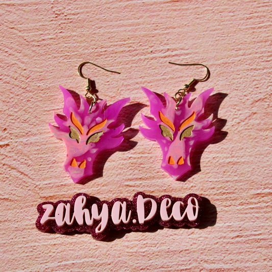 Candy Style Dragon Dangle Earrings