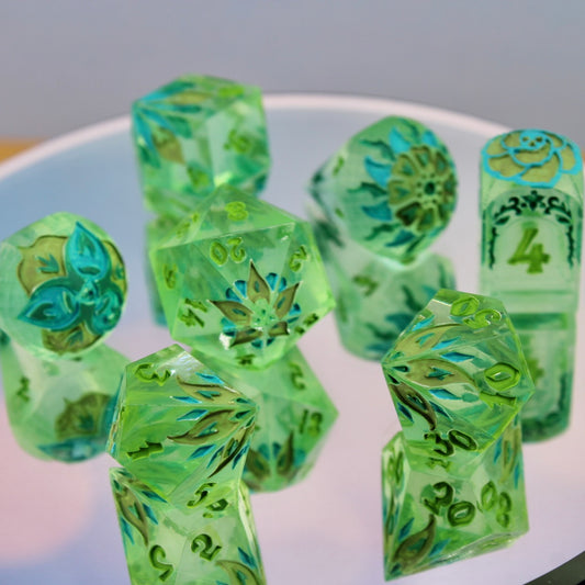 Antique Glass Inspired Resin Dice Set