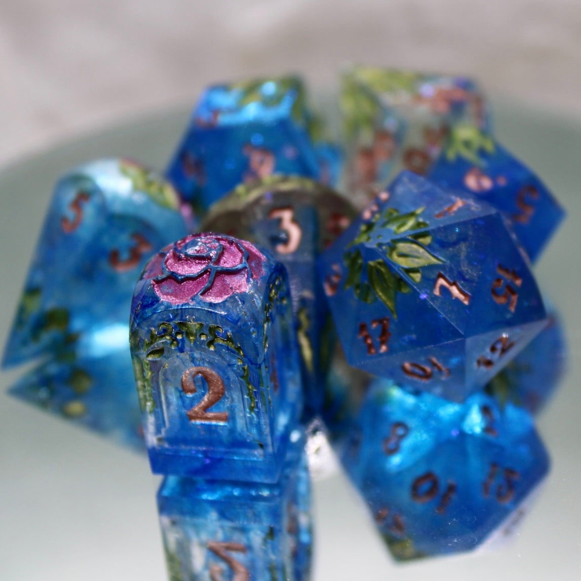 River Nile Resin Dice Set (note flaws)