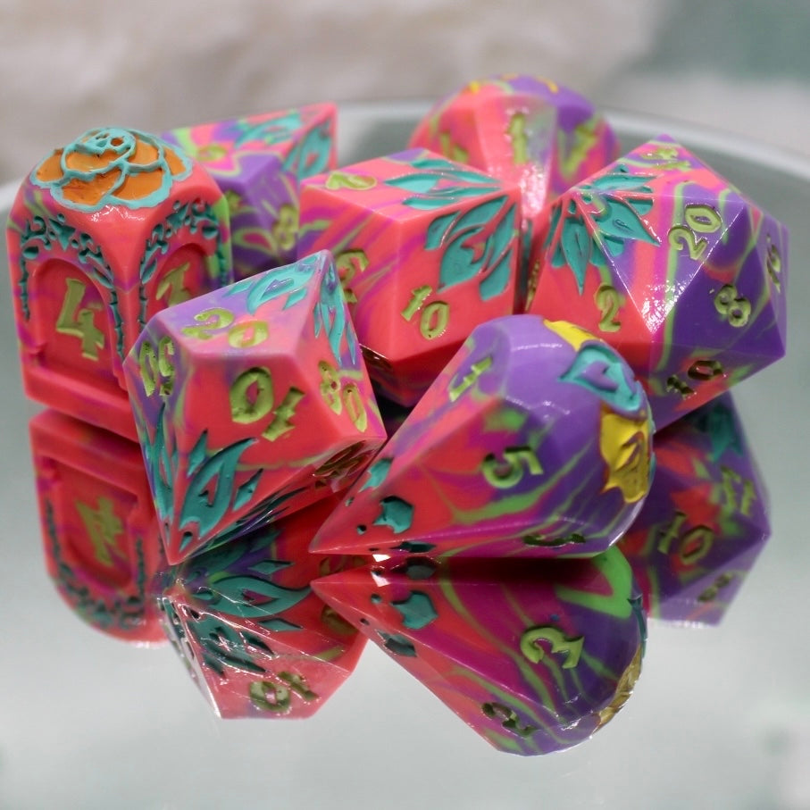 Roller Rink Barbie Resin Dice Set