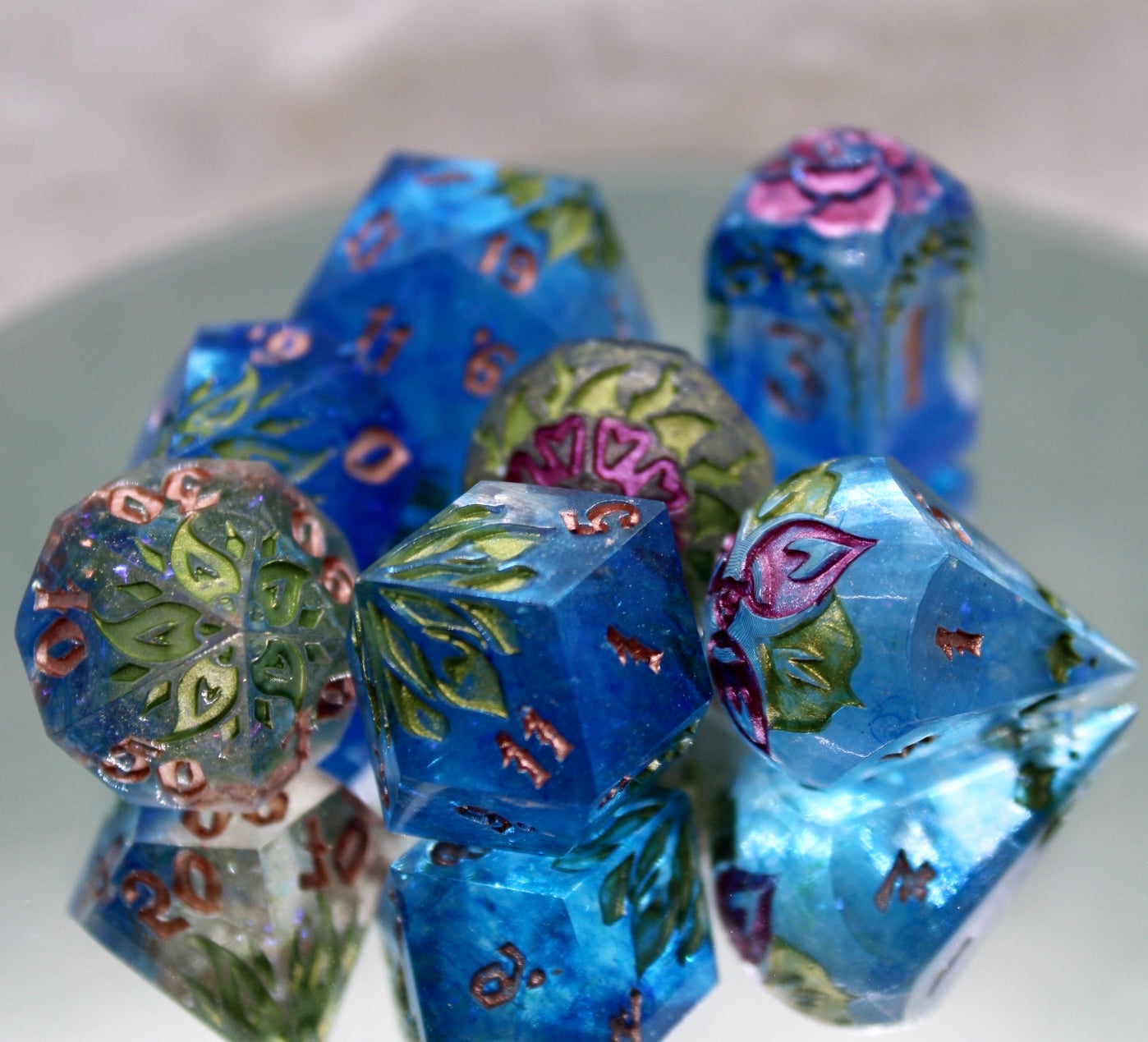 River Nile Resin Dice Set (note flaws)