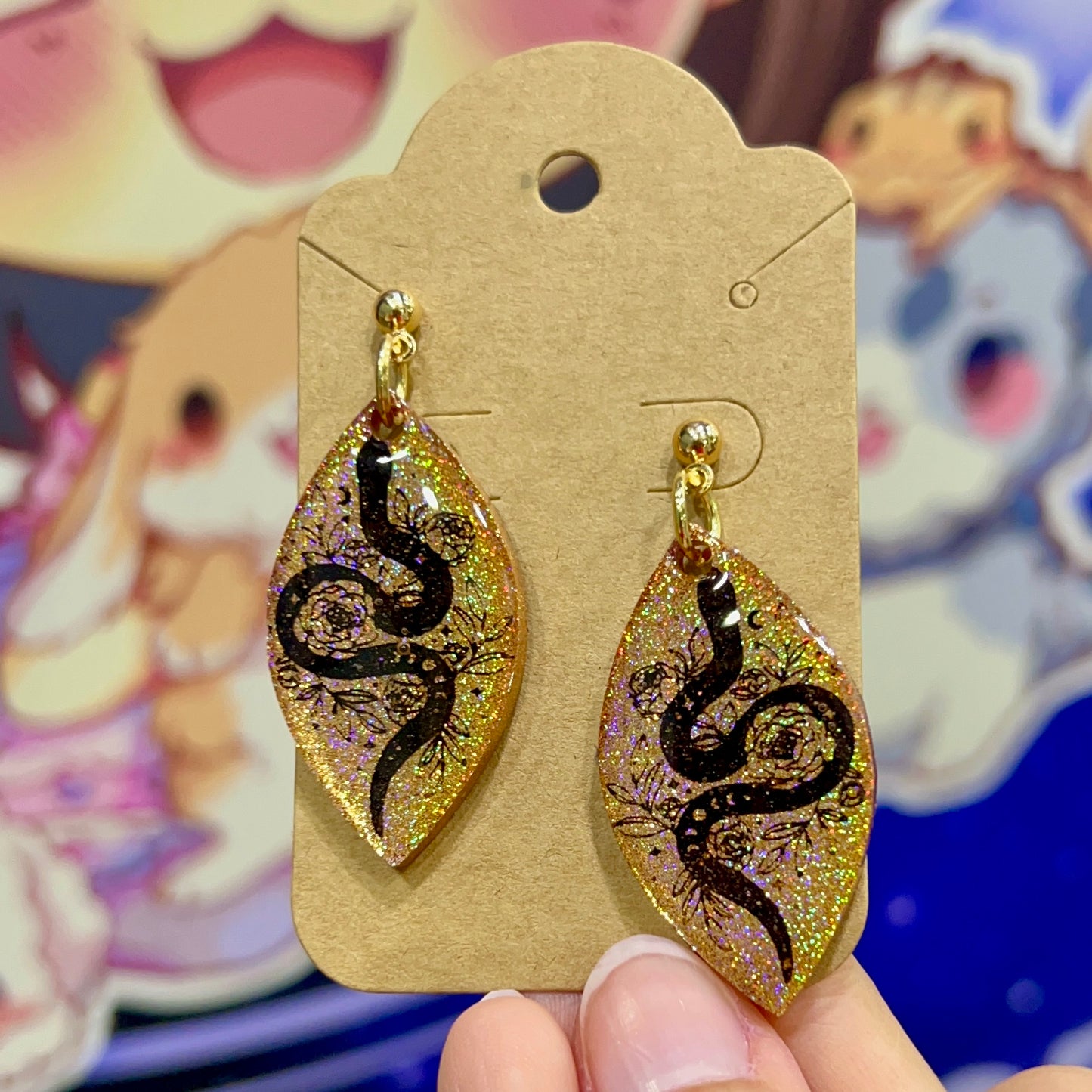 Stylized Snake Earrings