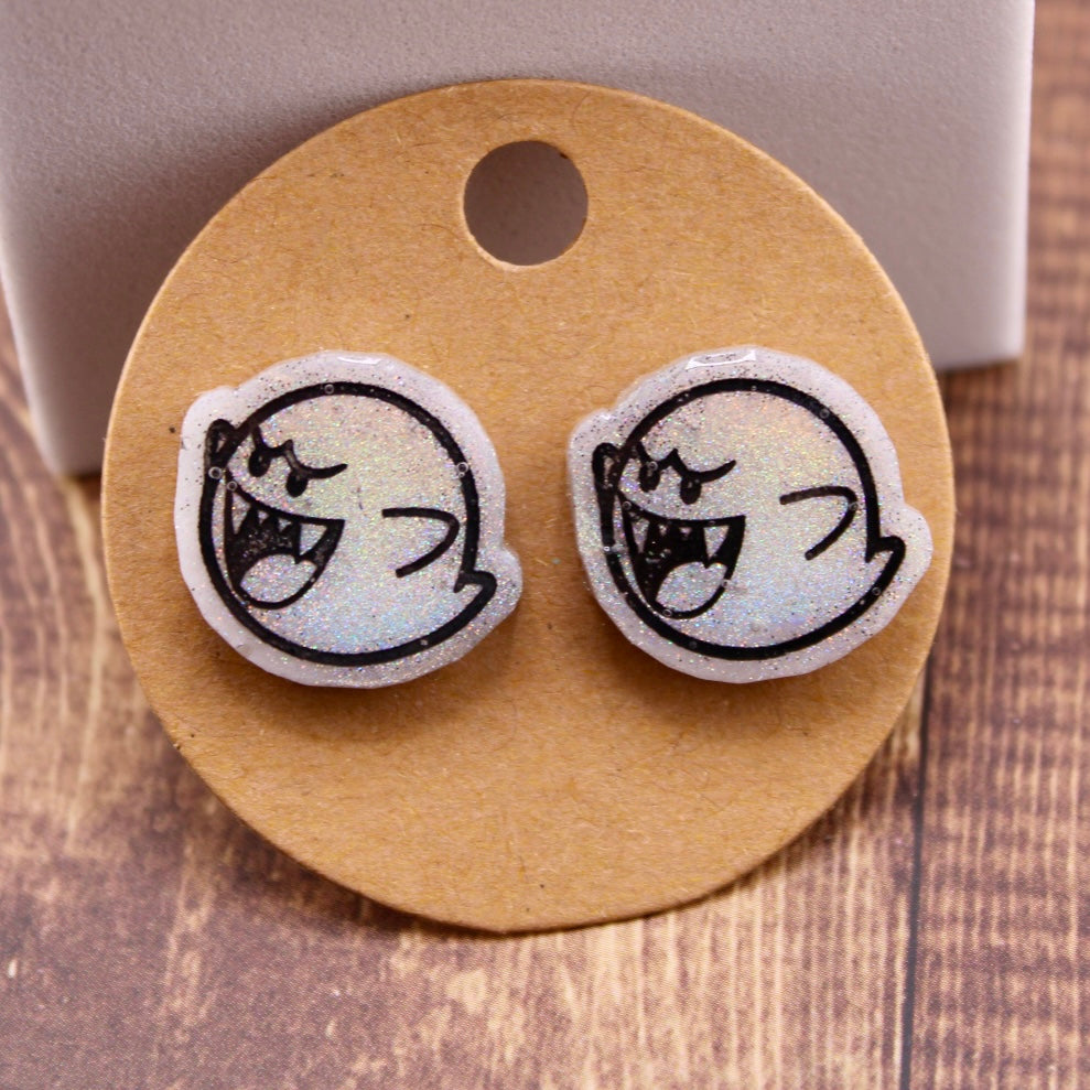 “Boo” Ghost Studs