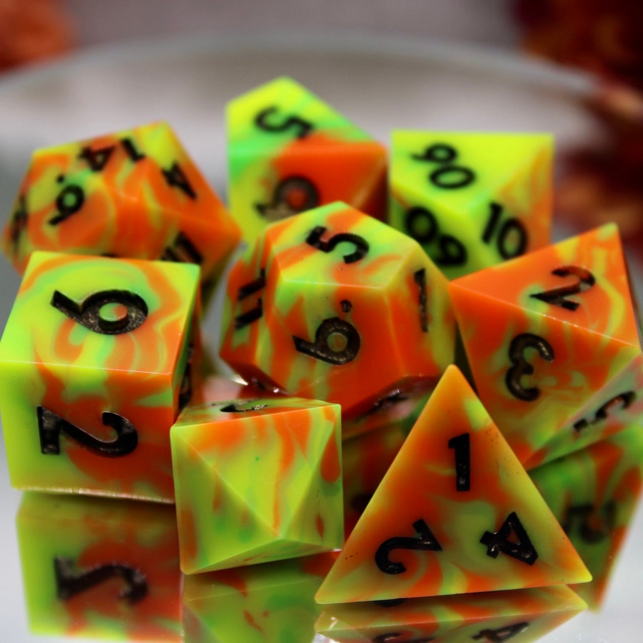 Halloween UV reactive Resin Dice Set Discounted