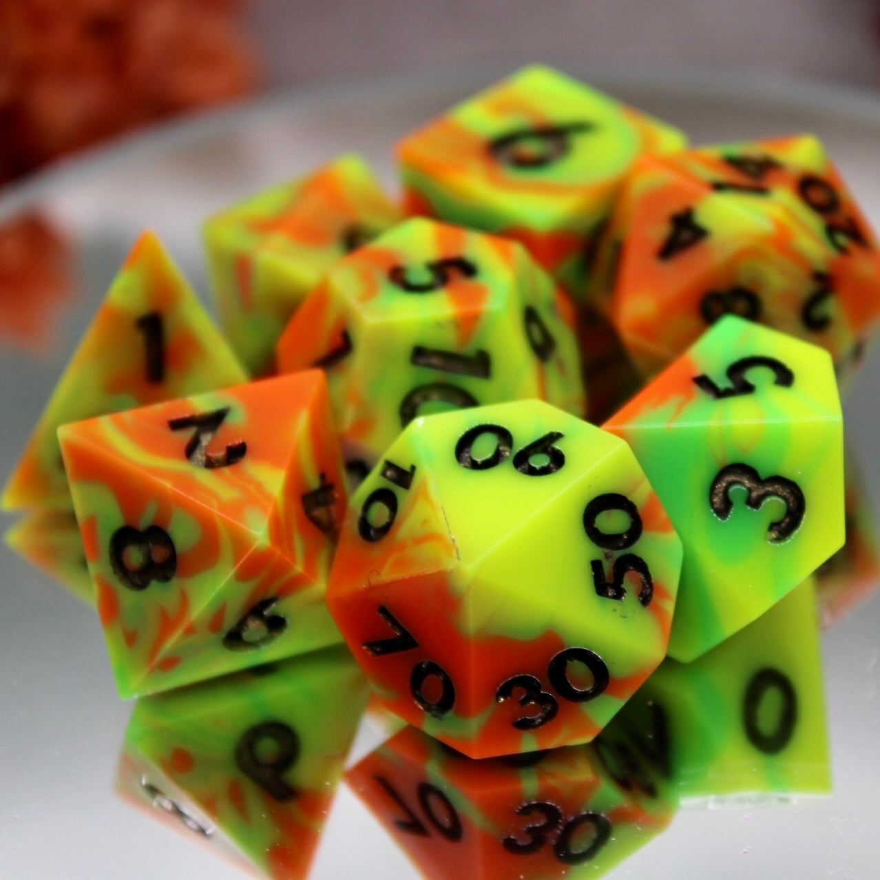 Halloween UV reactive Resin Dice Set Discounted