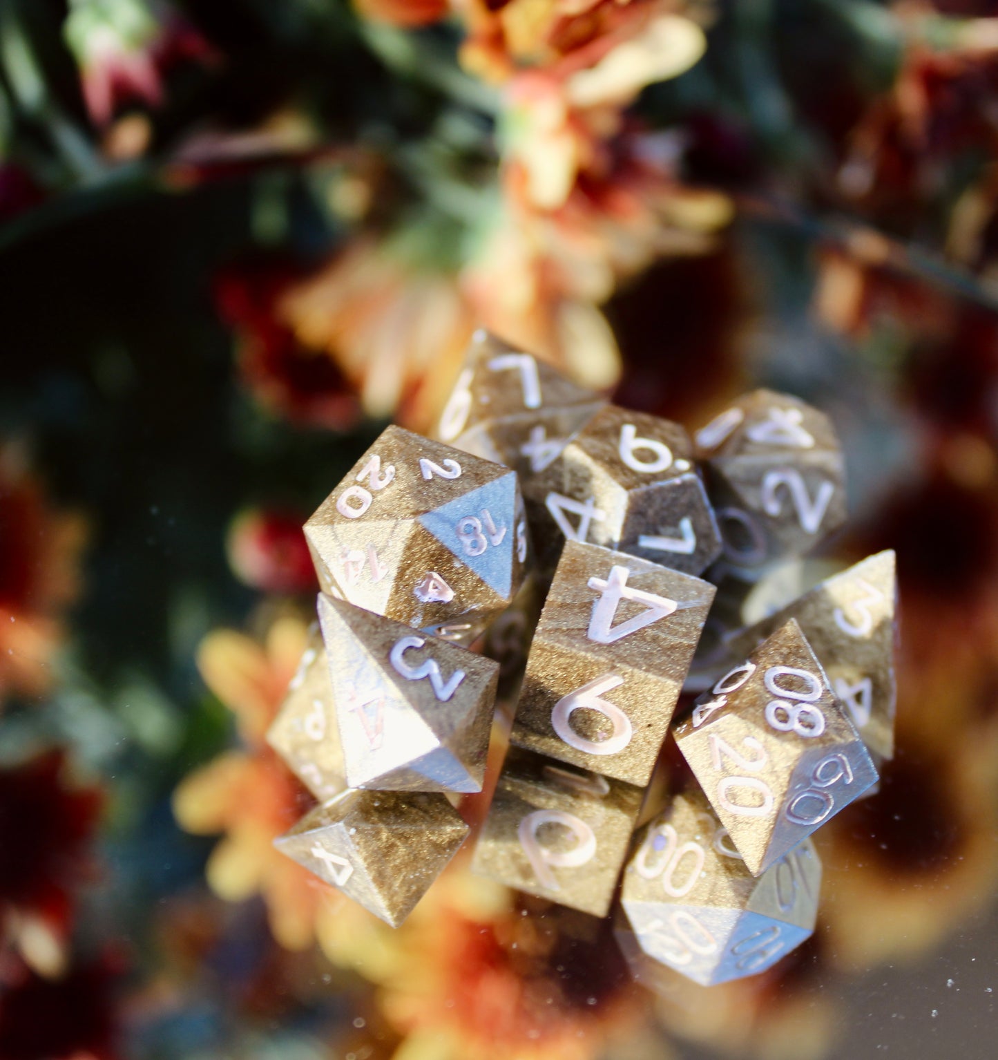 Mini Gold Dice Set