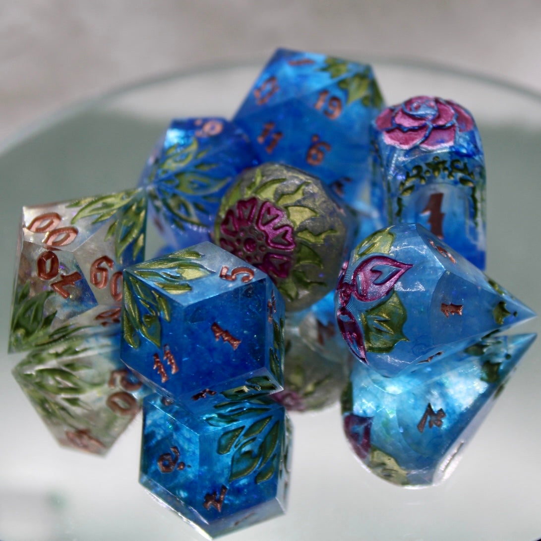 River Nile Resin Dice Set (note flaws)