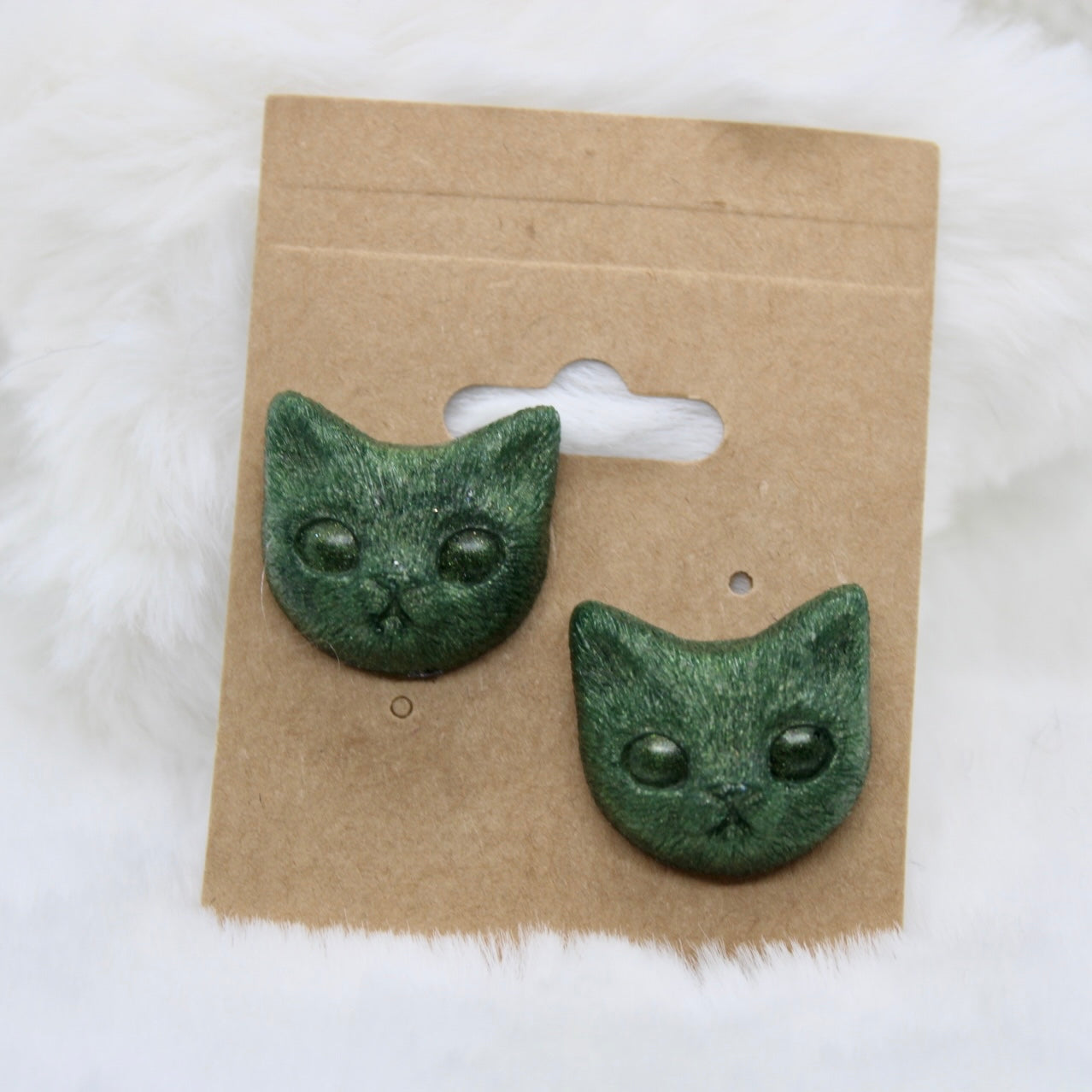 Detailed Kitty Face Studs