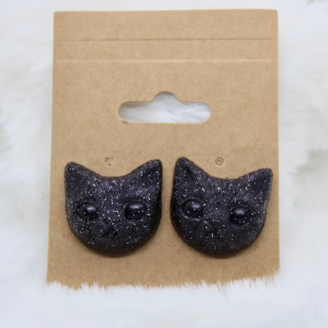 Detailed Kitty Face Studs