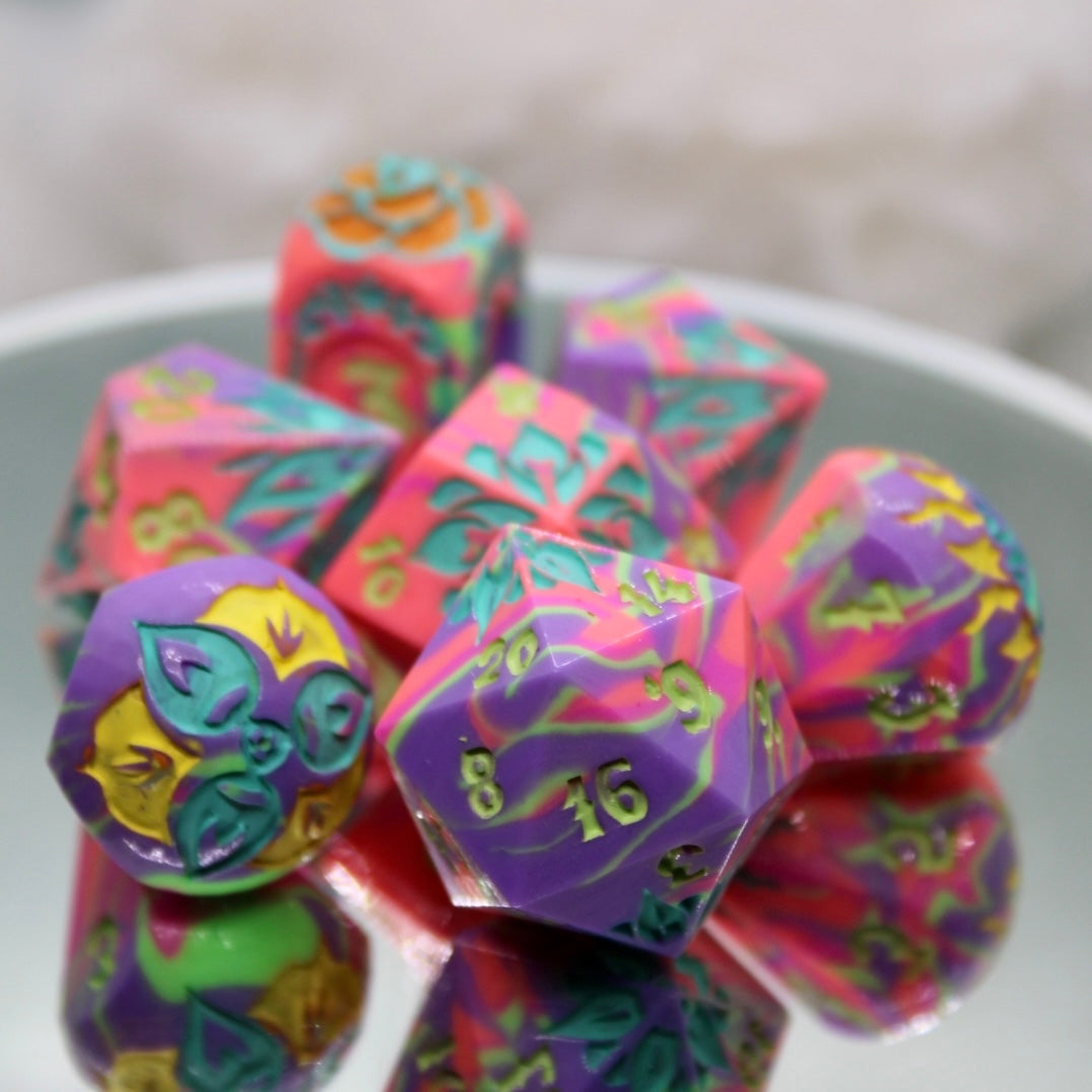 Roller Rink Barbie Resin Dice Set