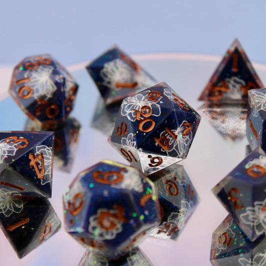 Lace Flower Resin Dice Set