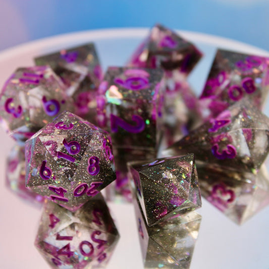 Space Glimmer Resin Dice Set -  Discounted