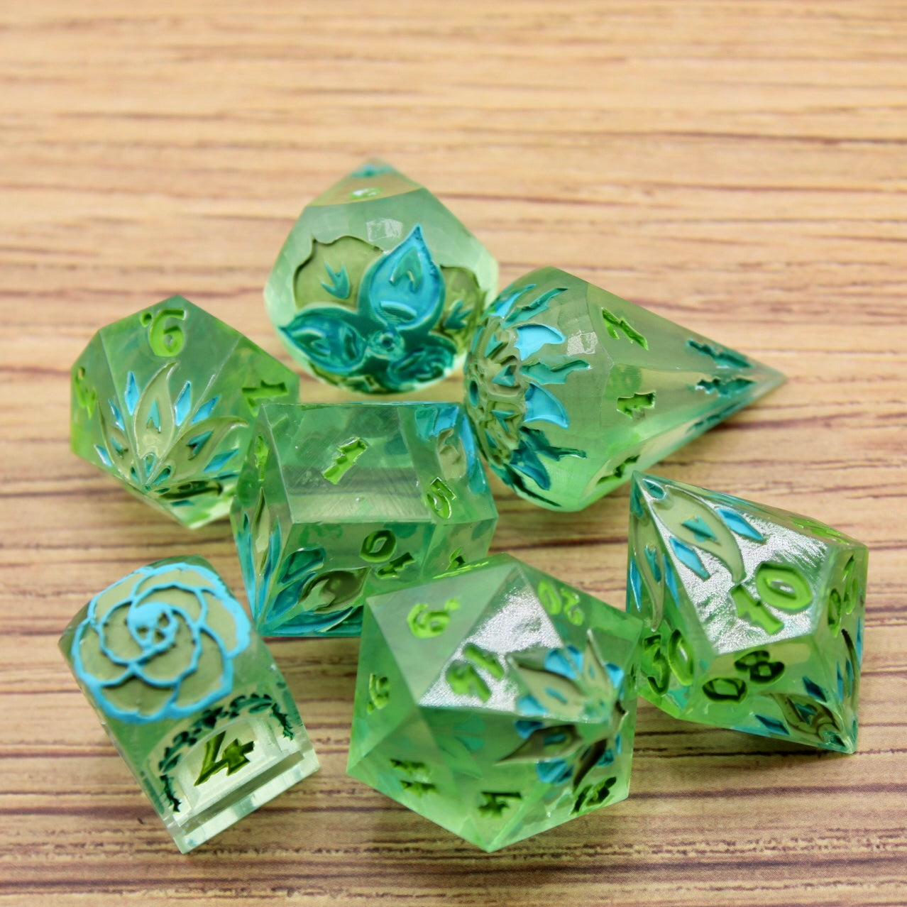 Antique Glass Inspired Resin Dice Set