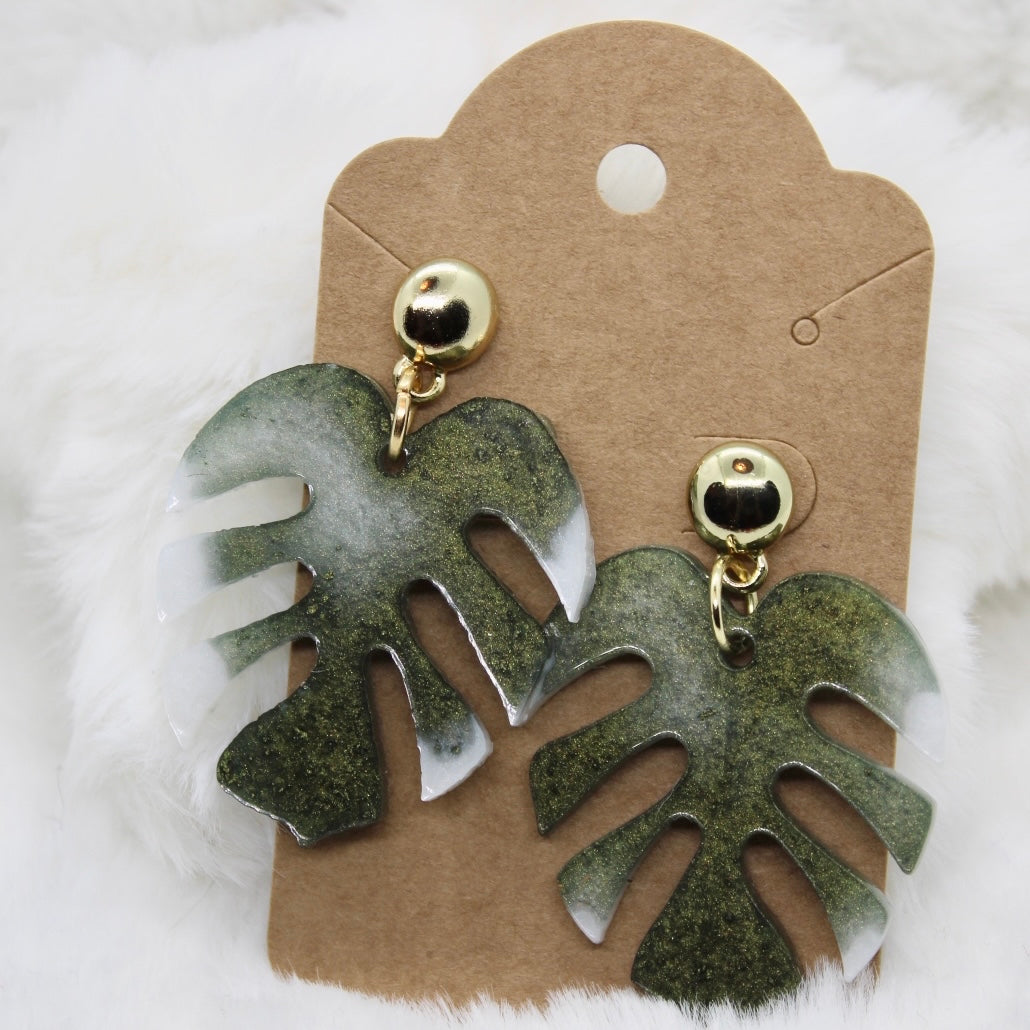 Monstera Earrings