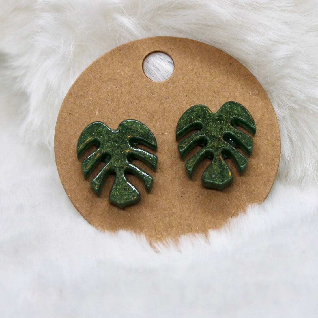 Mini Monstera Studs