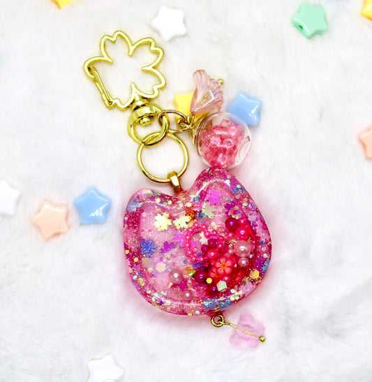 Pink Kitty Shaker Charm