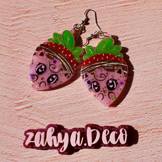 Jiggly Strawberry Earrings