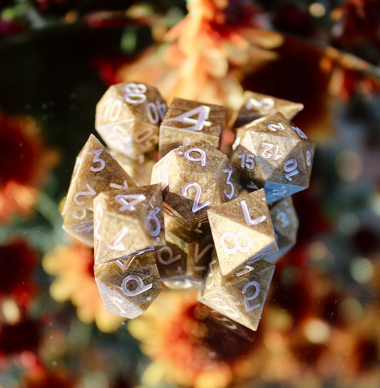 Mini Gold Dice Set