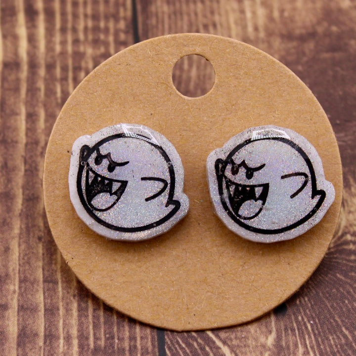 “Boo” Ghost Studs