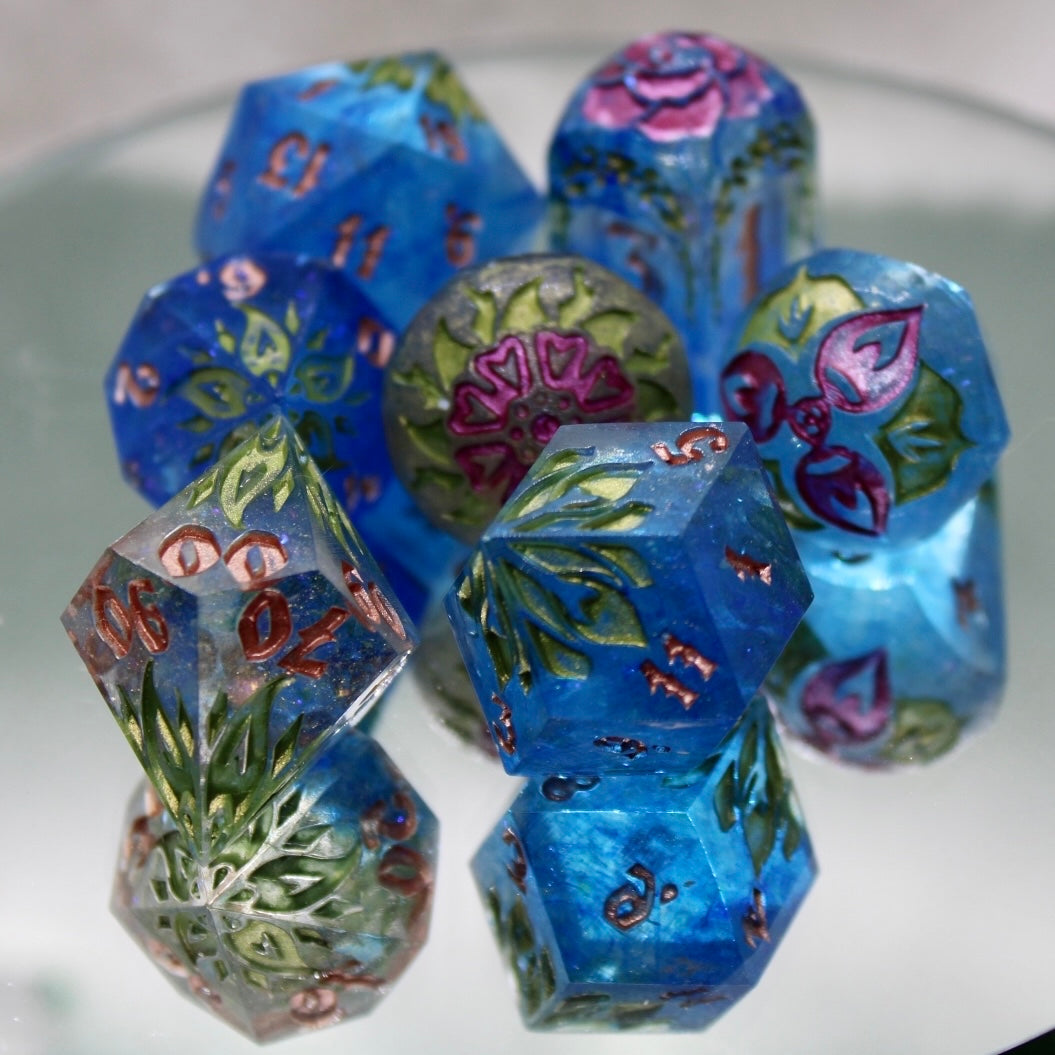 River Nile Resin Dice Set (note flaws)