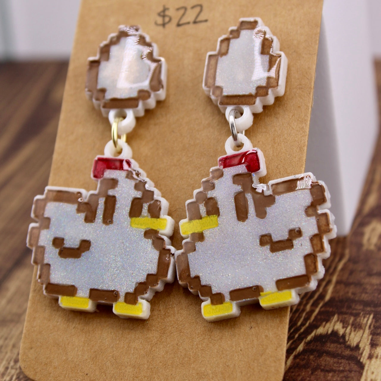 Chicken Earrings - MADE TO ORDER