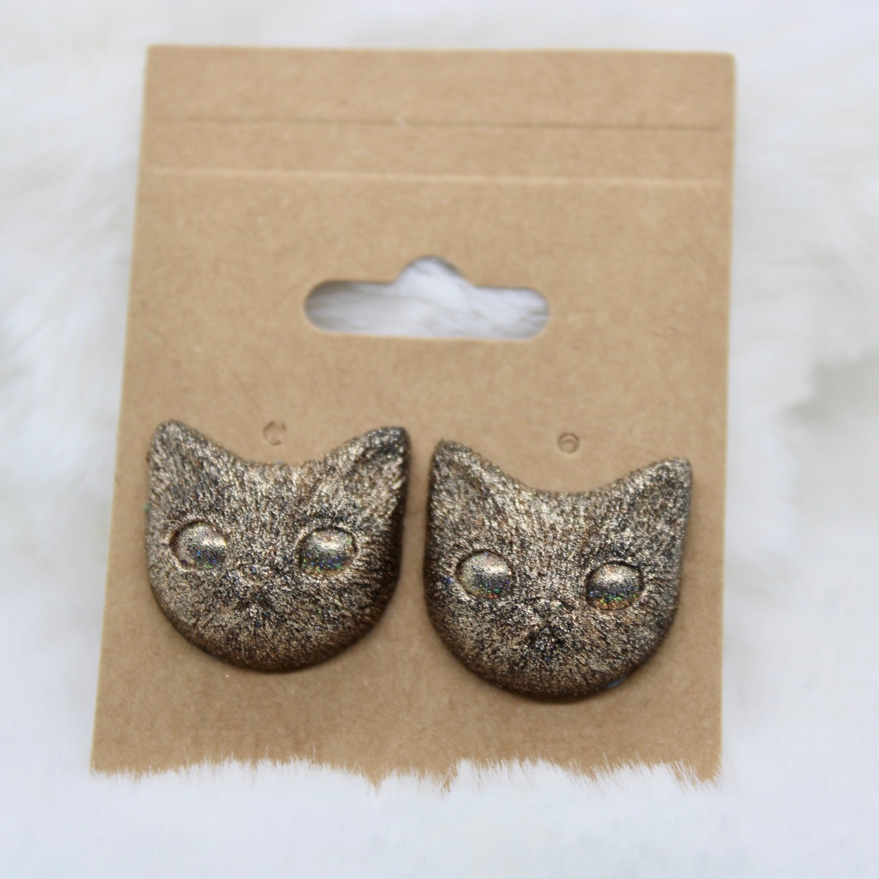 Detailed Kitty Face Studs