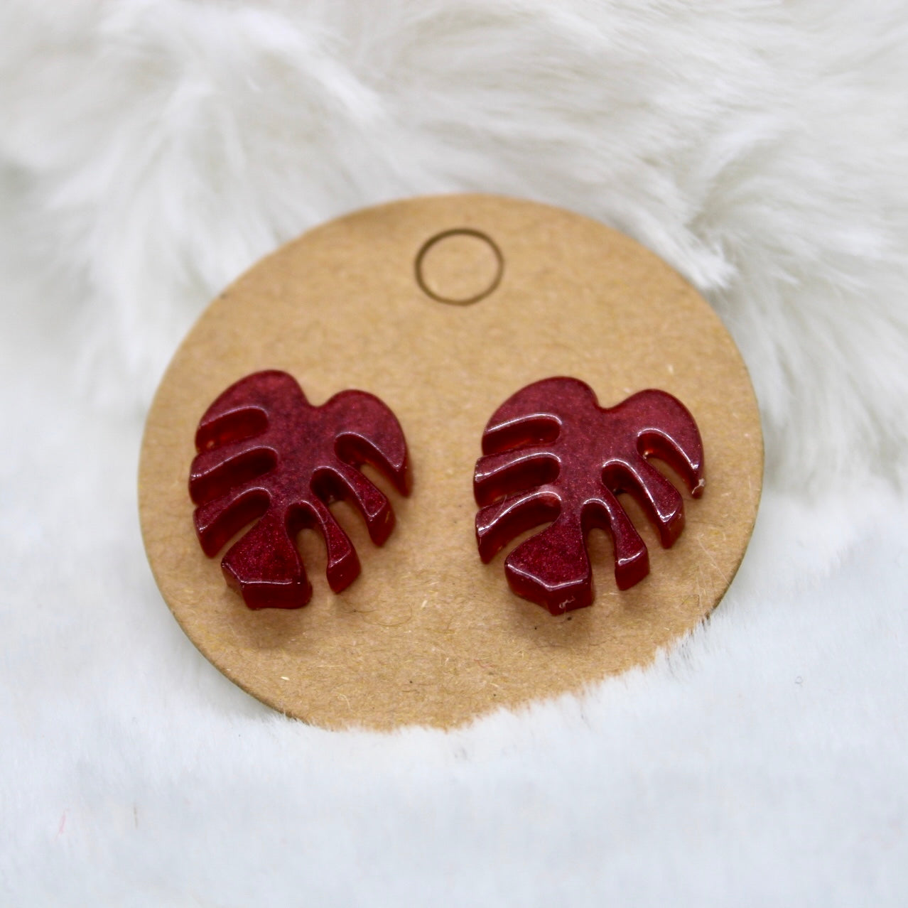 Mini Monstera Studs