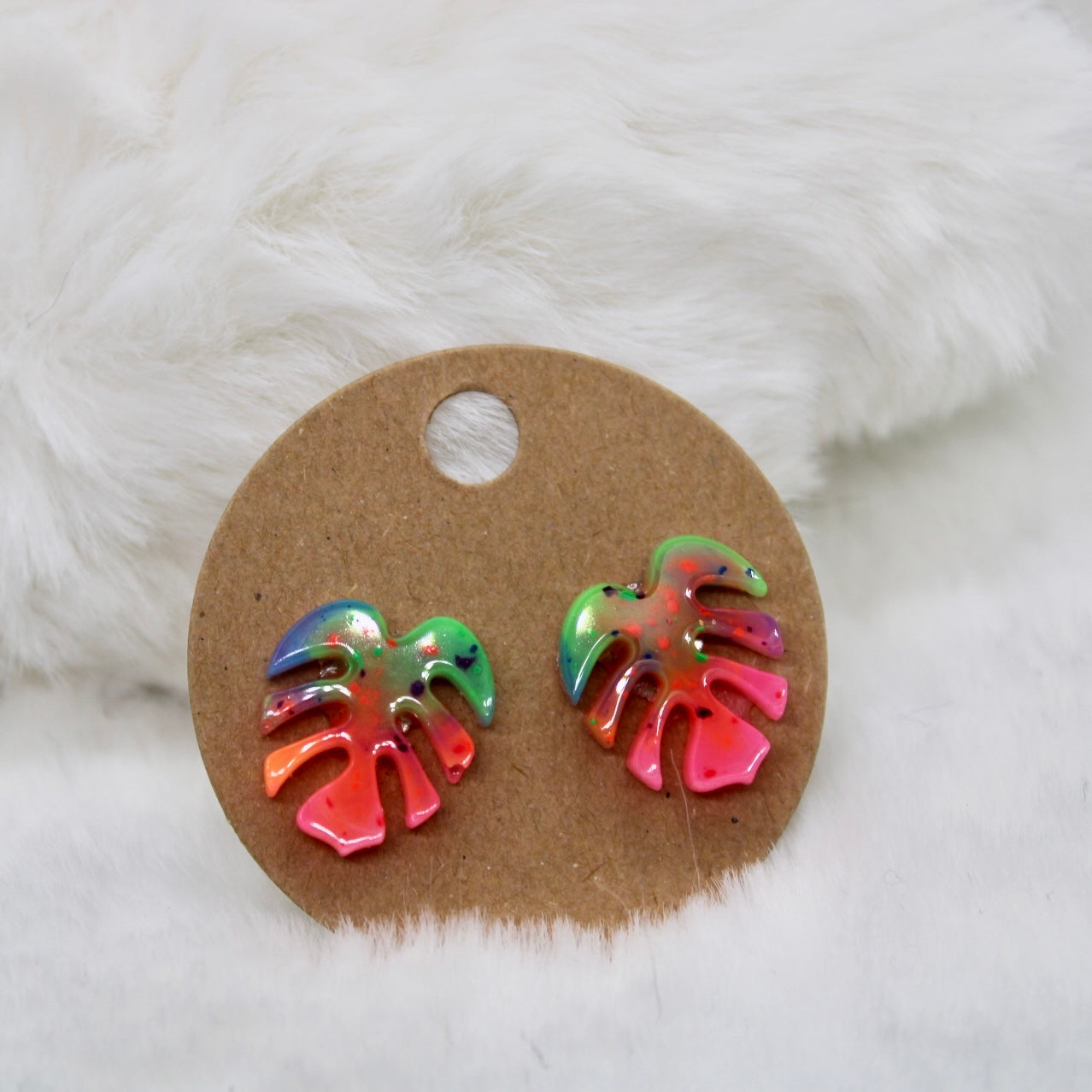 Mini Monstera Studs