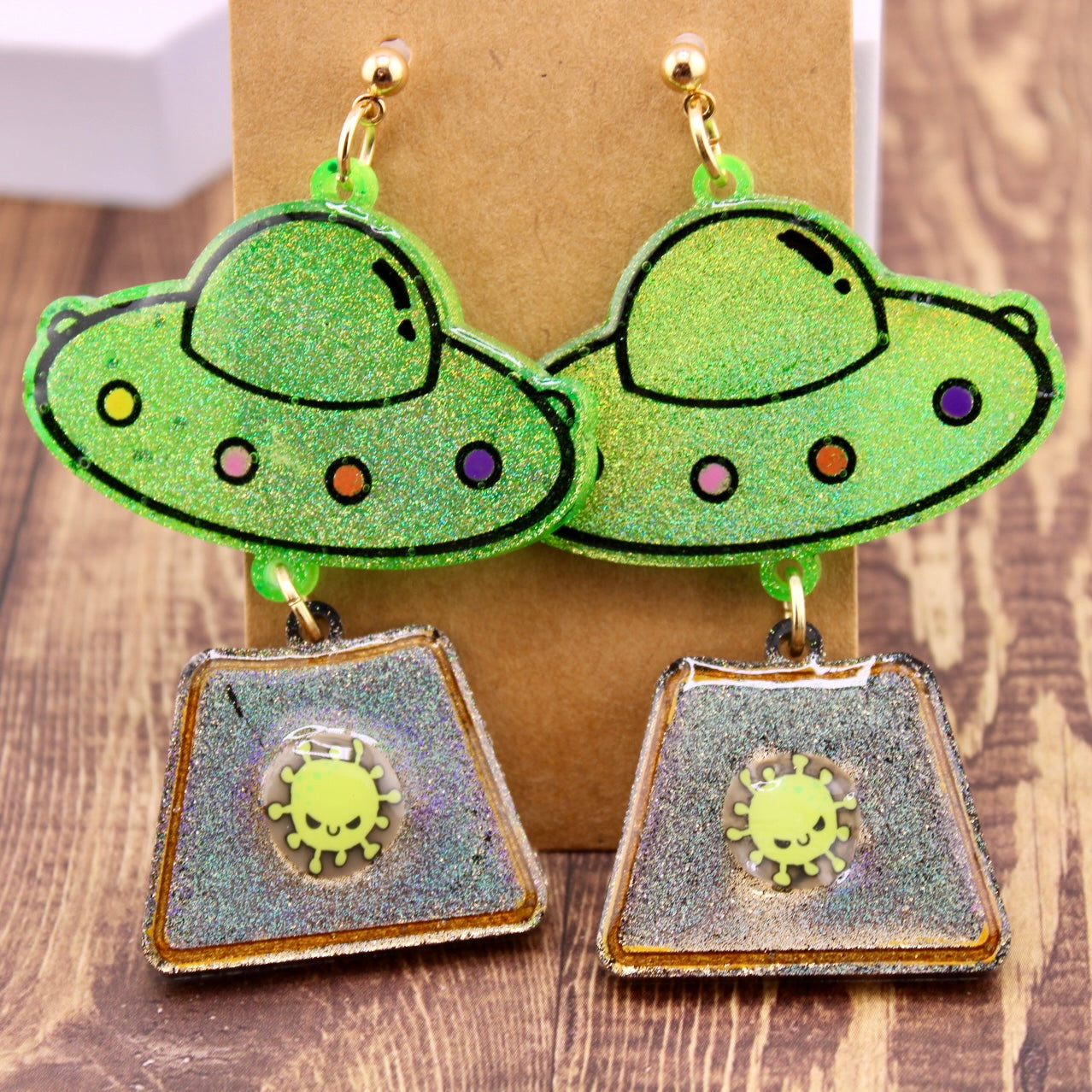 Alien Abduction Earrings - MADE TO ORDER