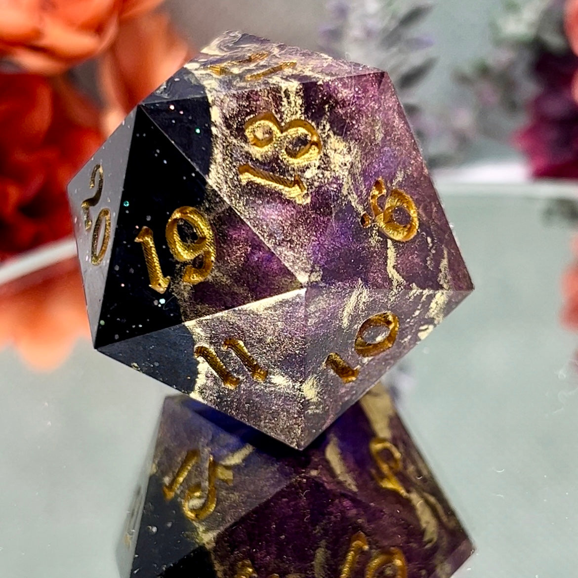 Dark Purple Metallic D20 Chonk