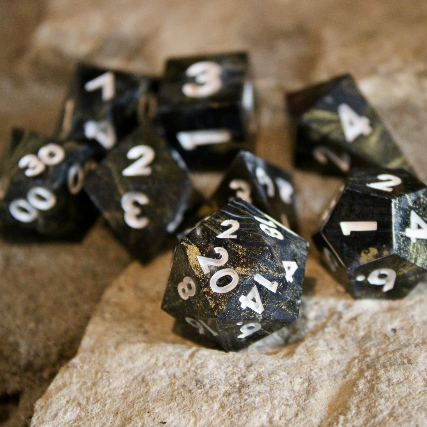 Metallic Swirl Dice Set