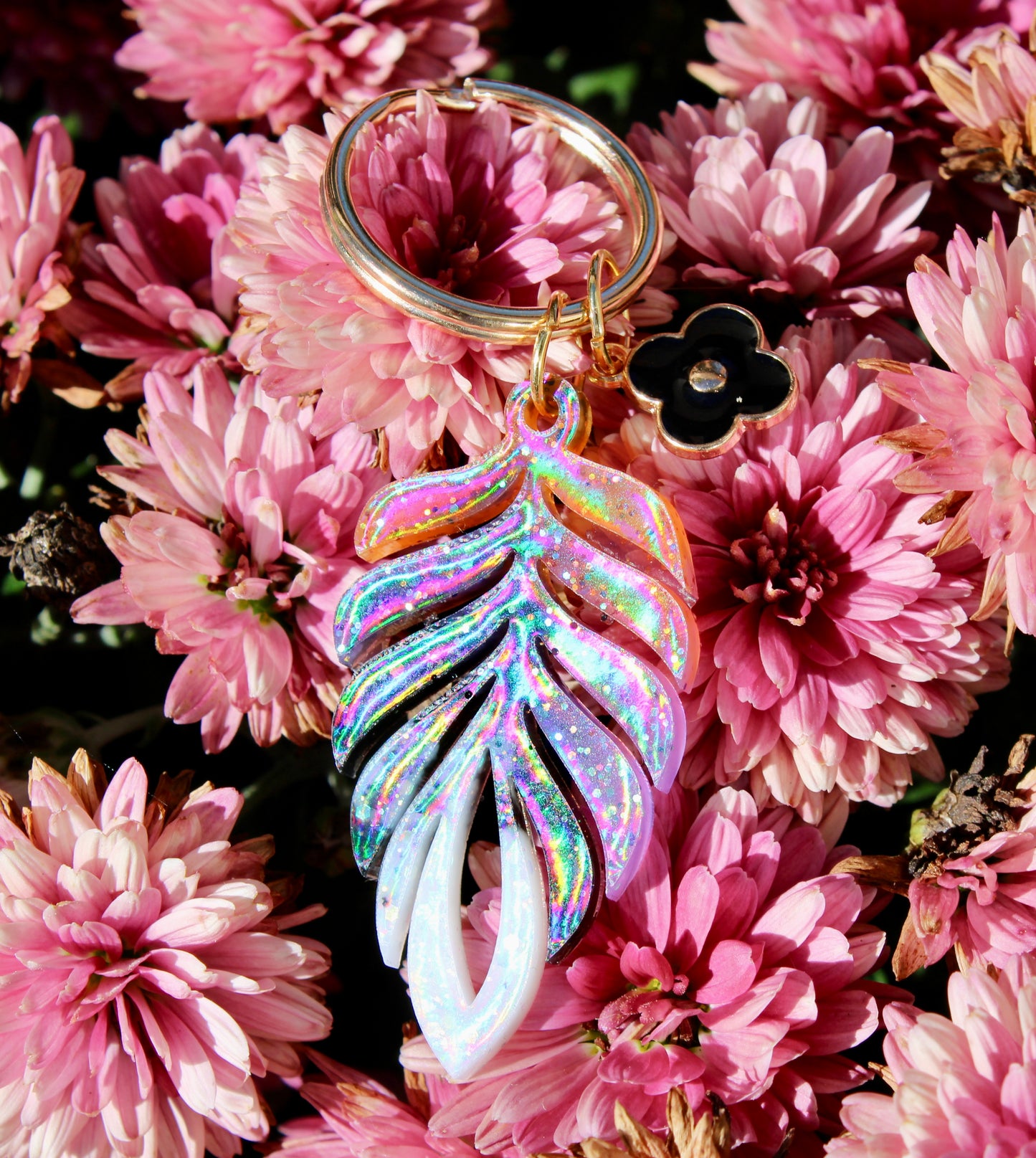 Philo Leaf Holo Keychains