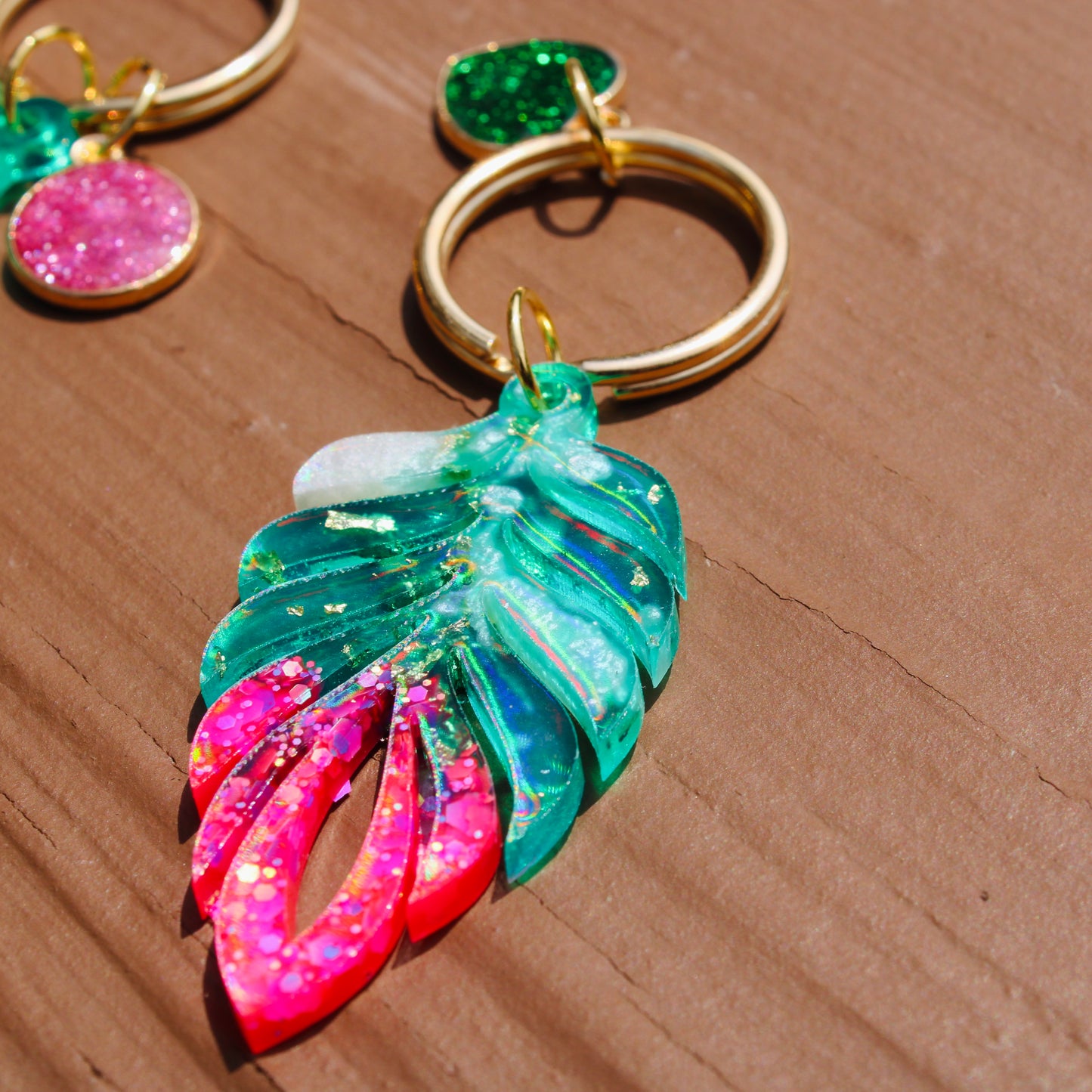 Philo Leaf Holo Keychains